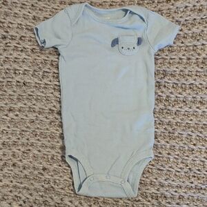 Carter's Light Blue Baby Bodysuit with Pocket